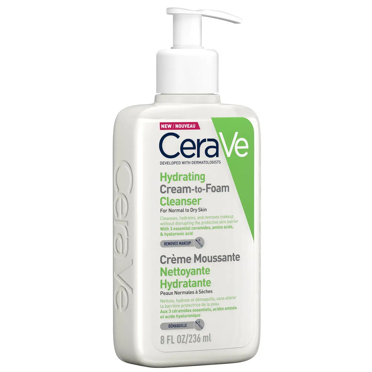 CeraVe Hydrating Cream-to-Foam Cleanser 236ml