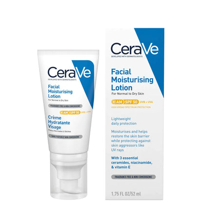 CeraVe AM Facial Moisturising Lotion SPF50 52ml