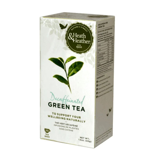 Heath & Heather Decaffeinated Green Tea 20 Bags (Box of 12)