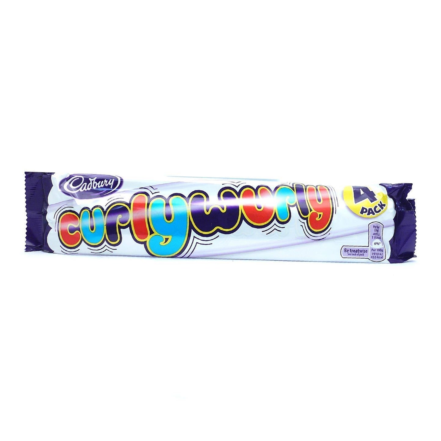 Cadbury Curly Wurly 104g (28 Packs of 4, Total 112)