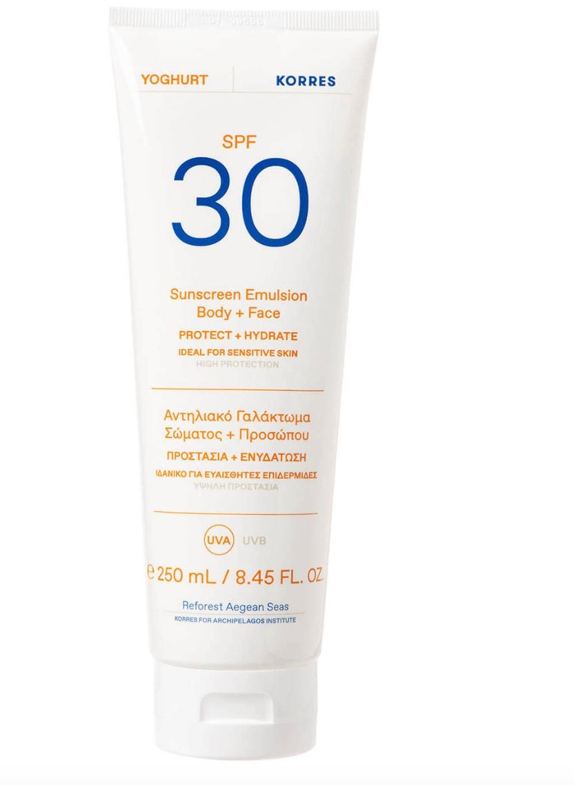 KORRES Yoghurt Sunscreen Emulsion Body + Face SPF30 250ml