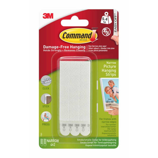 3M Command Picture Hanging Strips Damage-Free Hanging Narrow 4x2