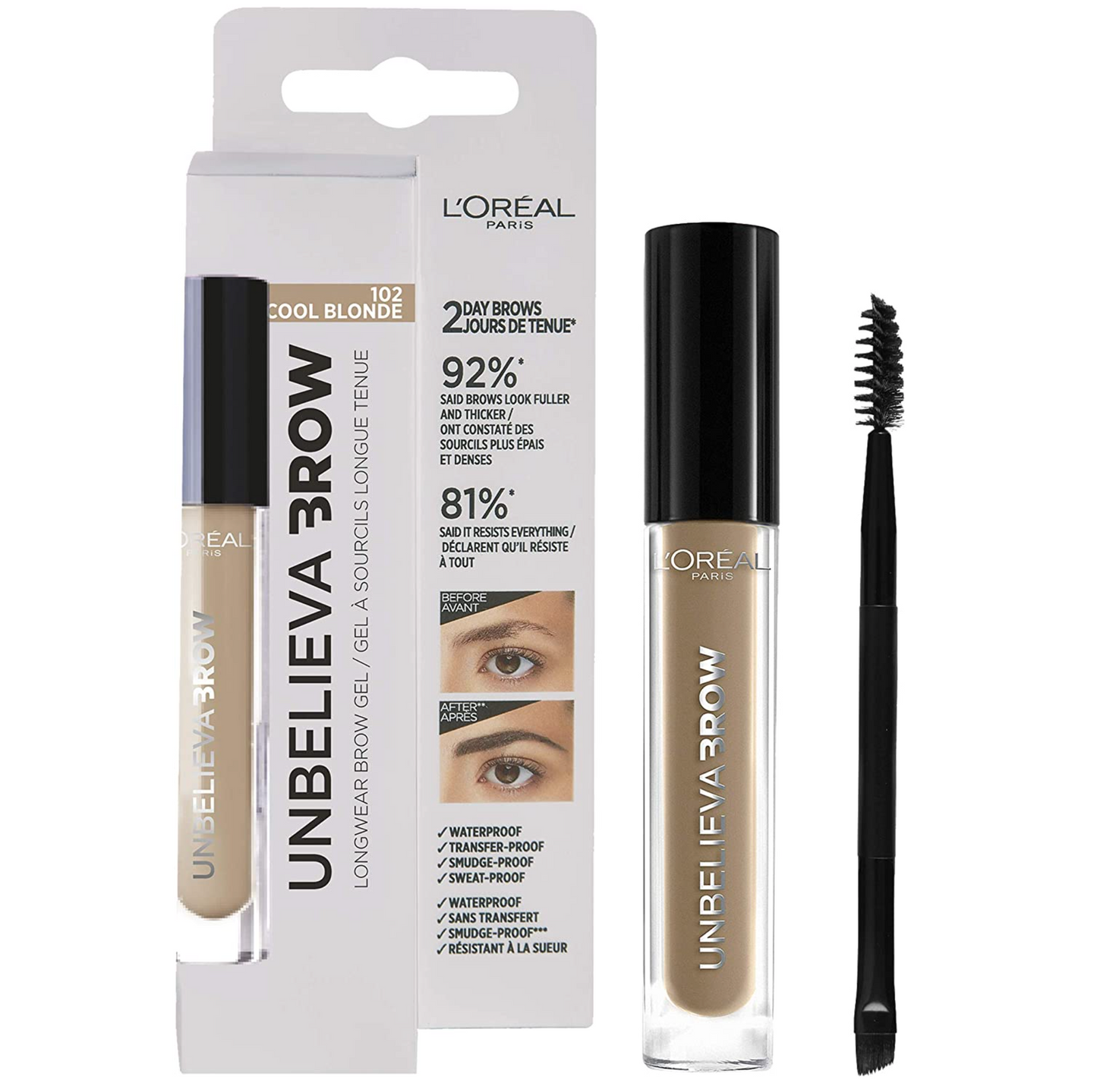 L'Oreal Unbeliva Brow Longwear Brow Gel - 102 Cool Blonde