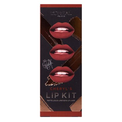 L'Oreal Paris Cheryl's Lip Kit Matte Liquid Lipstick & Lip Liner
