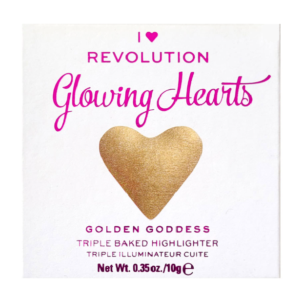 Revolution Glowing Hearts Golden Goddess Triple Baked Highlighter