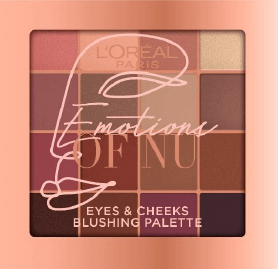 L'Oreal Emotions Nude Eyes & Cheeks Blushing Palette -001